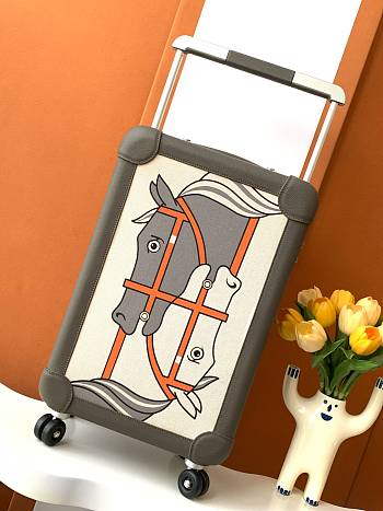 Fortok Hermes R.M.S Cabin Suitcase Horse Grey 33x57x20cm