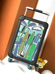 Fortok Hermes R.M.S Cabin Suitcase Palm Black 33x57x20cm - 6