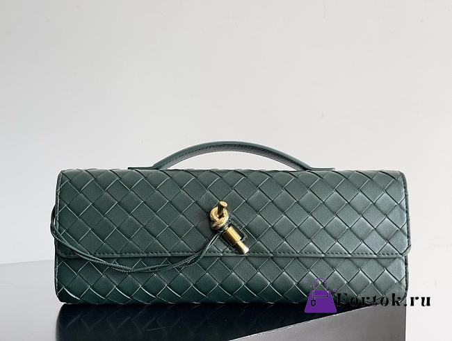 Fortok Bottega Veneta Andiamo Clutch Emerald green 31*13*3cm - 1