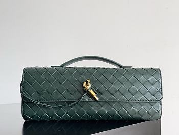 Fortok Bottega Veneta Andiamo Clutch Emerald green 31*13*3cm
