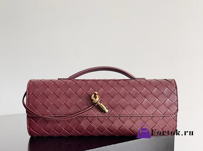 Fortok Bottega Veneta Andiamo Clutch Barolo 31*13*3cm - 1