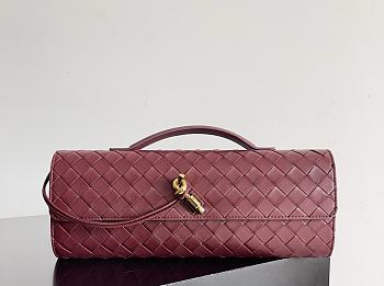 Fortok Bottega Veneta Andiamo Clutch Barolo 31*13*3cm