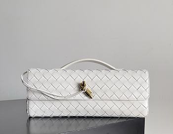 Fortok Bottega Veneta Andiamo Clutch White 31*13*3cm