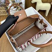 Fortok HERMÈS Limited Edition Birkin Shoulder Light Brown Stripe 29cm - 2
