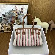 Fortok HERMÈS Limited Edition Birkin Shoulder Light Brown Stripe 29cm - 5