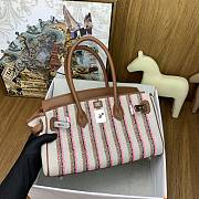 Fortok HERMÈS Limited Edition Birkin Shoulder Light Brown Stripe 29cm - 6