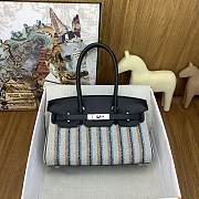 Fortok HERMÈS Limited Edition Birkin Shoulder Light Black Stripe 29cm - 1