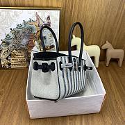 Fortok HERMÈS Limited Edition Birkin Shoulder Light Black Stripe 29cm - 6