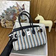 Fortok HERMÈS Limited Edition Birkin Shoulder Light Black Stripe 29cm - 5