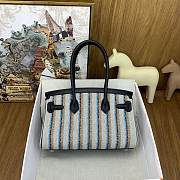 Fortok HERMÈS Limited Edition Birkin Shoulder Light Black Stripe 29cm - 2