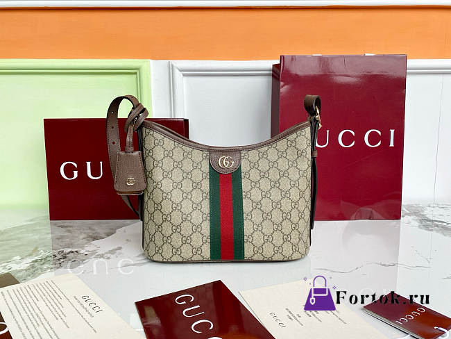 Fortok Gucci Ophidia small shoulder bag Brown 23×21×12cm - 1