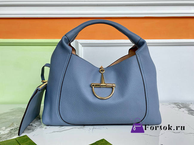 Fortok Gucci Softbit  top handle bag Blue 46×26×16cm - 1