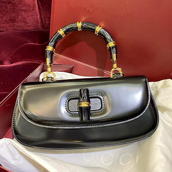 Fortok Gucci Bamboo Diva bag Black 26.6x13x8cm