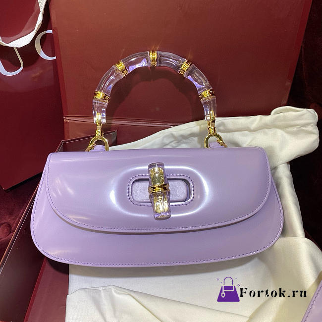 Fortok Gucci Bamboo Diva bag Baby Purple 26.6x13x8cm - 1