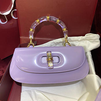 Fortok Gucci Bamboo Diva bag Baby Purple 26.6x13x8cm