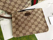 Fortok Gucci Giglio large tote bag beige and brown GG canvas 60×47×16cm - 5