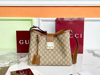 Fortok Gucci Padlock shoulder bag Brown 29×23.5×15.5cm