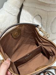 Fortok Gucci GG Emblem small bucket bag Brown 19×18×11cm - 6