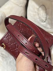 Fortok Gucci GG Emblem small bucket bag Rouge 19×18×11cm - 4