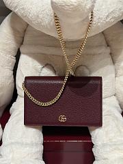 Fortok Gucci GG Marmont wallet on chain Rosso Ancora red and pink leather 20*12.5*4cm - 1