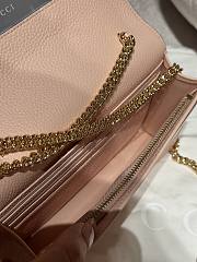 Fortok Gucci GG Marmont wallet on chain Rosso Ancora red and pink leather 20*12.5*4cm - 6
