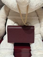 Fortok Gucci GG Marmont wallet on chain Rosso Ancora red and pink leather 20*12.5*4cm - 5