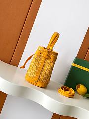 Fortok Goyard Petit Flot Mini Bucket Bag Yellow 12 x 10 x 17.5cm - 4
