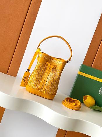 Fortok Goyard Petit Flot Mini Bucket Bag Yellow 12 x 10 x 17.5cm
