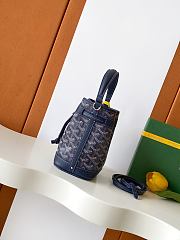 Fortok Goyard Petit Flot Mini Bucket Bag Navy 12 x 10 x 17.5cm - 5
