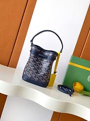 Fortok Goyard Petit Flot Mini Bucket Bag Navy 12 x 10 x 17.5cm - 3
