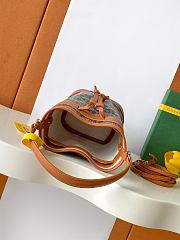 Fortok Goyard Petit Flot Mini Bucket Bag Black & Tan 12 x 10 x 17.5cm - 2