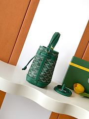 Fortok Goyard Petit Flot Mini Bucket Bag Green 12 x 10 x 17.5cm - 5