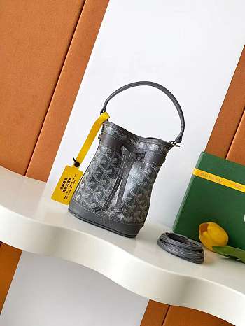 Fortok Goyard Petit Flot Mini Bucket Bag Grey 12 x 10 x 17.5cm