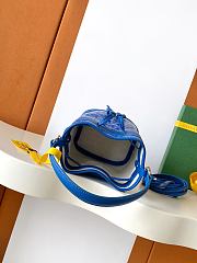 Fortok Goyard Petit Flot Mini Bucket Bag Blue 12 x 10 x 17.5cm - 6