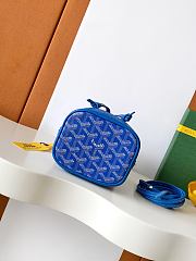 Fortok Goyard Petit Flot Mini Bucket Bag Blue 12 x 10 x 17.5cm - 3