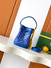 Fortok Goyard Petit Flot Mini Bucket Bag Blue 12 x 10 x 17.5cm - 2