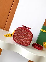 Fortok Goyard Petit Flot Mini Bucket Bag Red 12 x 10 x 17.5cm - 4