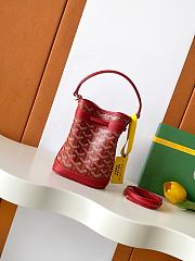 Fortok Goyard Petit Flot Mini Bucket Bag Red 12 x 10 x 17.5cm - 3