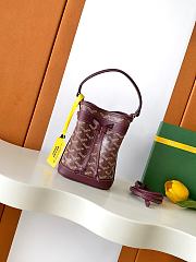 Fortok Goyard Petit Flot Mini Bucket Bag Rouge 12 x 10 x 17.5cm - 1