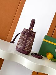 Fortok Goyard Petit Flot Mini Bucket Bag Rouge 12 x 10 x 17.5cm - 3