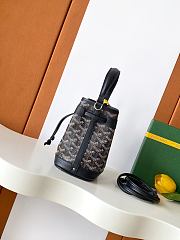 Fortok Goyard Petit Flot Mini Bucket Bag Black 12 x 10 x 17.5cm - 4