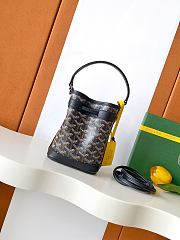 Fortok Goyard Petit Flot Mini Bucket Bag Black 12 x 10 x 17.5cm - 3