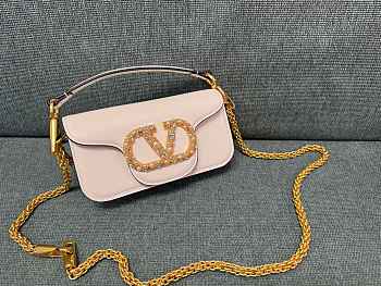 Fortok Valentino Garavani Locò mini bag Pink beige 20x11x5cm