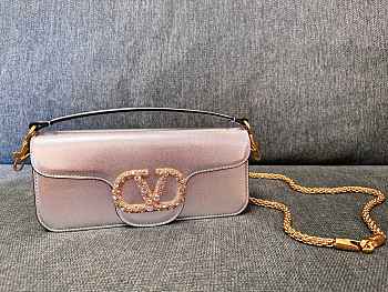 Fortok Valentino Garavani Locò mini bag Shinning Silver 27x13x6cm