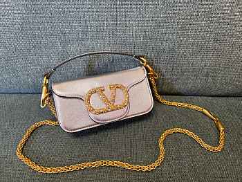 Fortok Valentino Garavani Locò mini bag Shinning Silver 20x11x5cm