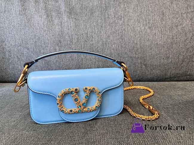 Fortok Valentino Garavani Locò mini bag Blue 20x11x5cm - 1