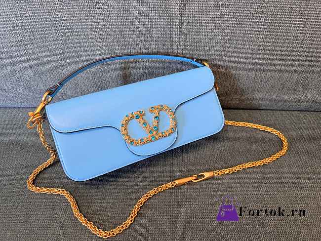 Fortok Valentino Garavani Locò mini bag Blue 27x13x6cm  - 1