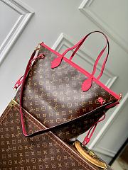 Fortok Louis Vuitton Neverfull Bandoulière Upside Down MM Pondichery Pink 28 x 14 x 31 cm - 6