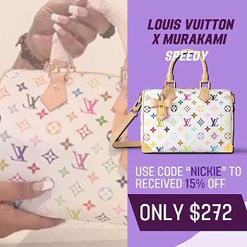 Fortok Louis Vuitton x TM Speedy Bandoulière 25 White M13085 19 x 15 x 25 cm