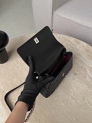 Fortok Chanel Small Coco Flap Top Handle Bag in Caviar Black with Gold Hardware 14x24x10cm - 4